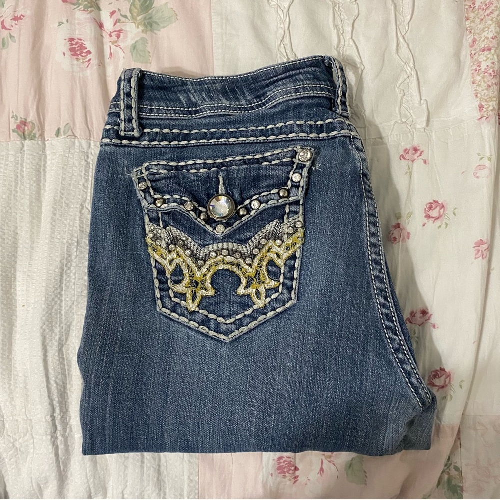 Jeweled Bootcut Jeans
